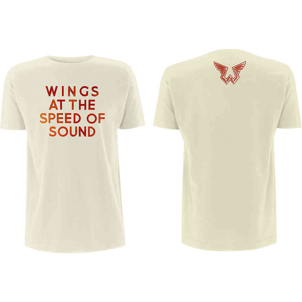 Paul McCartney - Wings At The Speed Of Sound Heren Tshirt - Creme
